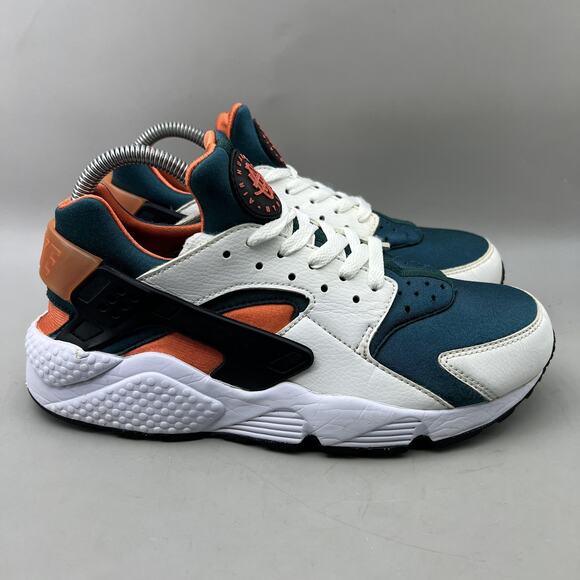 Nike Air Huarache Rainforest Sneakers Men Size 8 Green Orange Running Low Shoes - Picture 1 of 9
